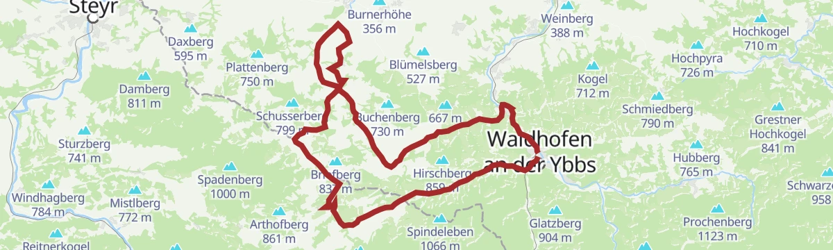 Route map: Moststraße und Mostviertler Mont Ventoux